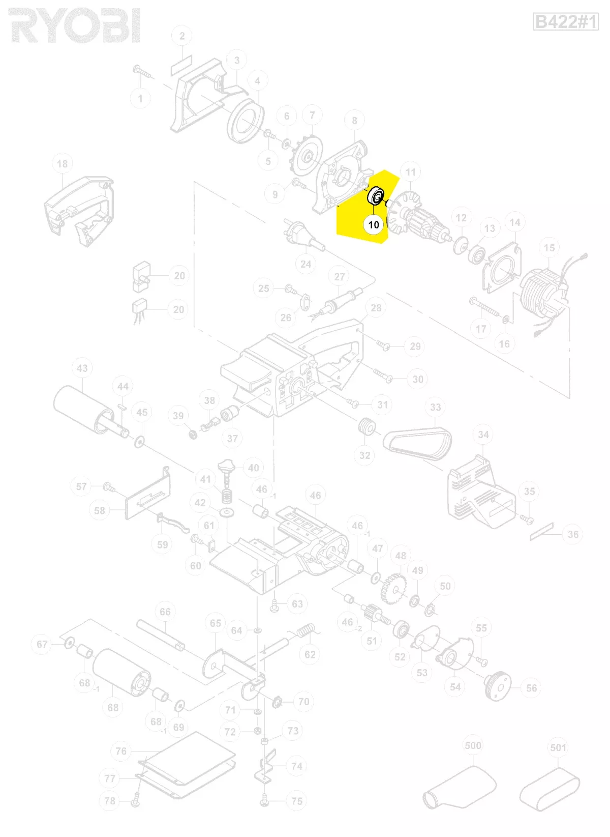 roulement réf. 5131013824 Ryobi